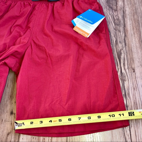 🆕 Columbia Swim Running Shorts Small Red UPF50 Men’s - Picture 11 of 16